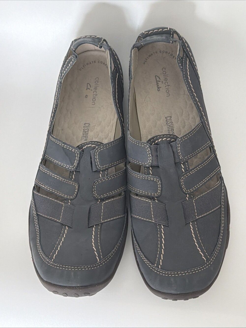 Cloud Steppers by Clarks Sillian Stork Womens 12 M Blue Casual Comfort Slip-On - Picture 8 of 9